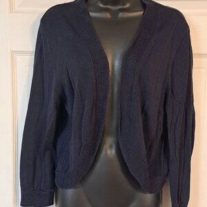 Chaps Dark Blue Cardigan Shrug Sweater